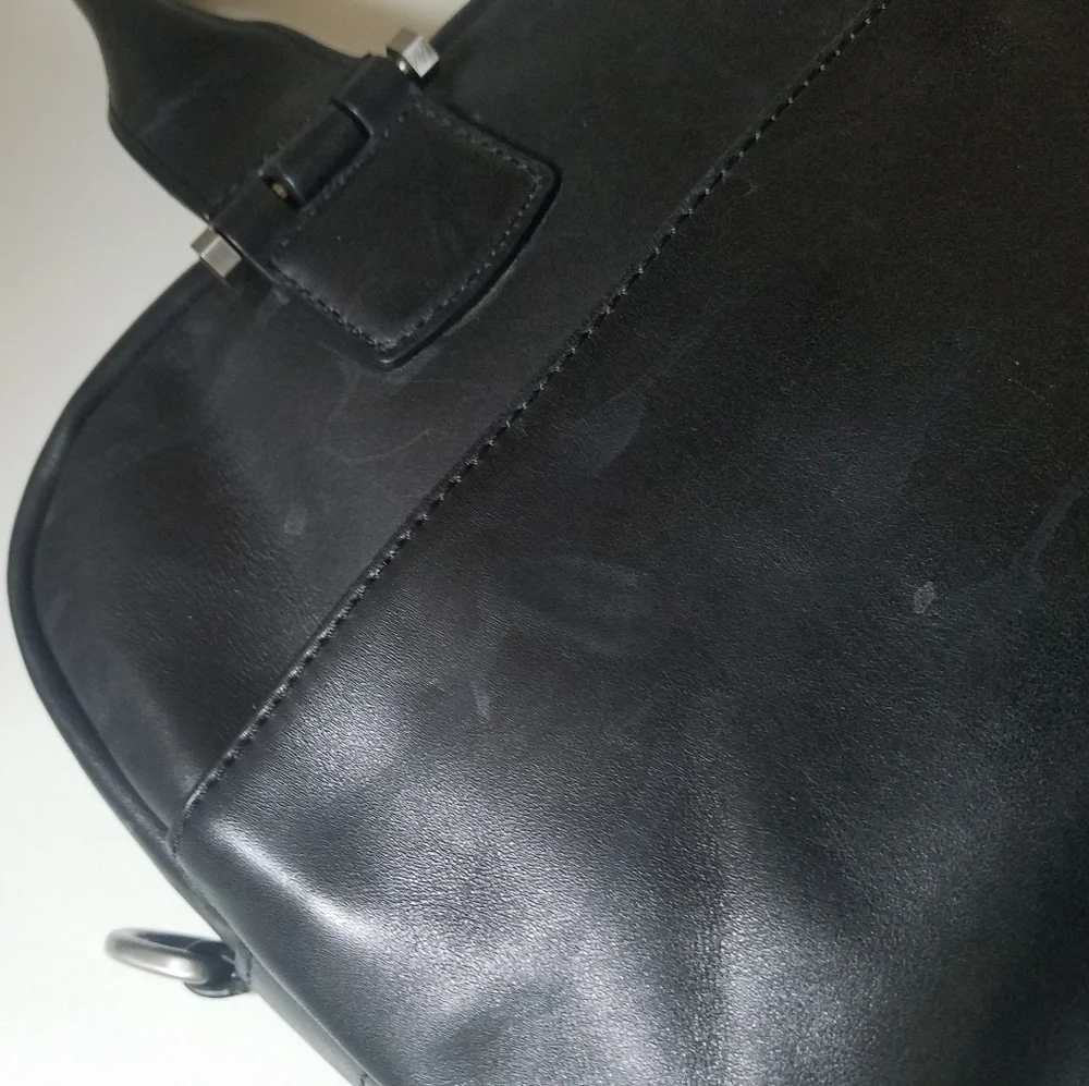 UGG Leather Slim Branford Satchel Laptop Work Bag - Picture 14 of 15